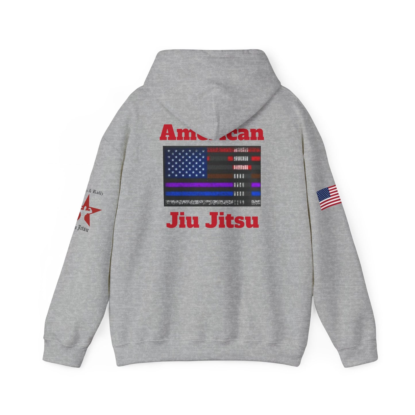 American Jiu Jitsu Unisex Hoodie – Patriotic Flag Sweatshirt for Everyday Comfort