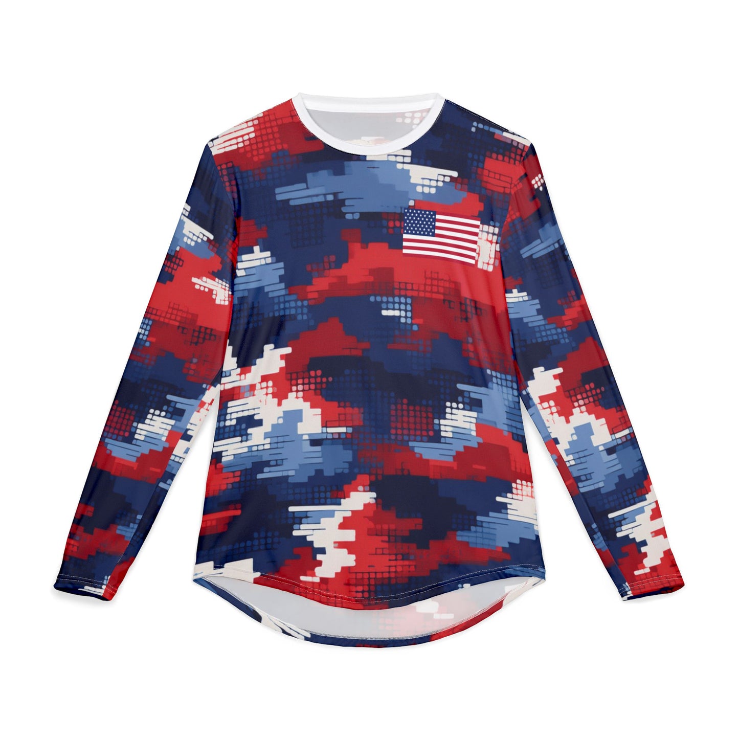 Men’s Patriotic UV Protection Shirt – Long Sleeve American Flag Fishing & Outdoor Top | UPF 50+ Sun Protection