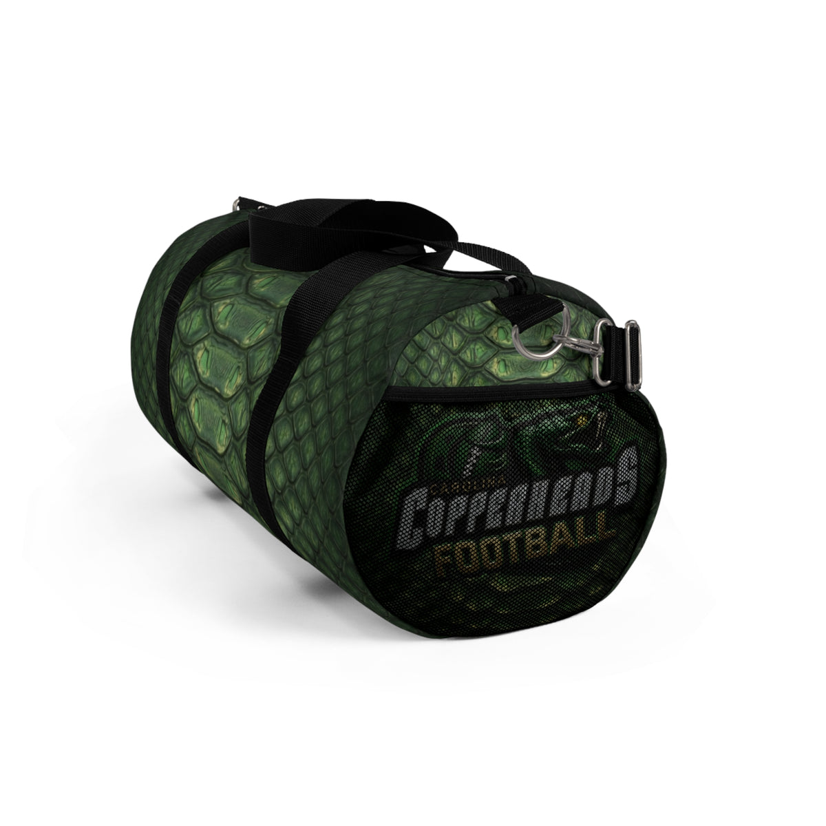 Green Snake Skin Duffel Bag – Reptile Print Travel Gym Bag