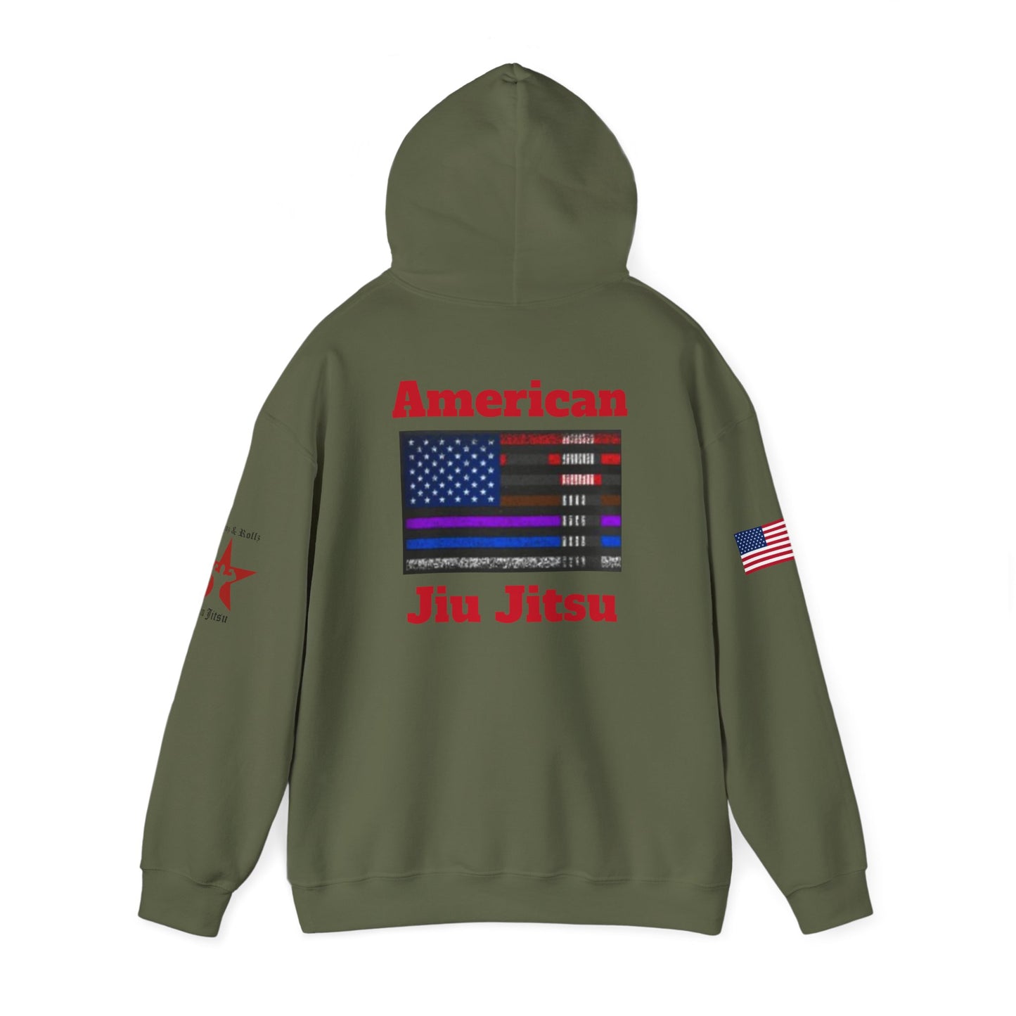 American Jiu Jitsu Unisex Hoodie – Patriotic Flag Sweatshirt for Everyday Comfort