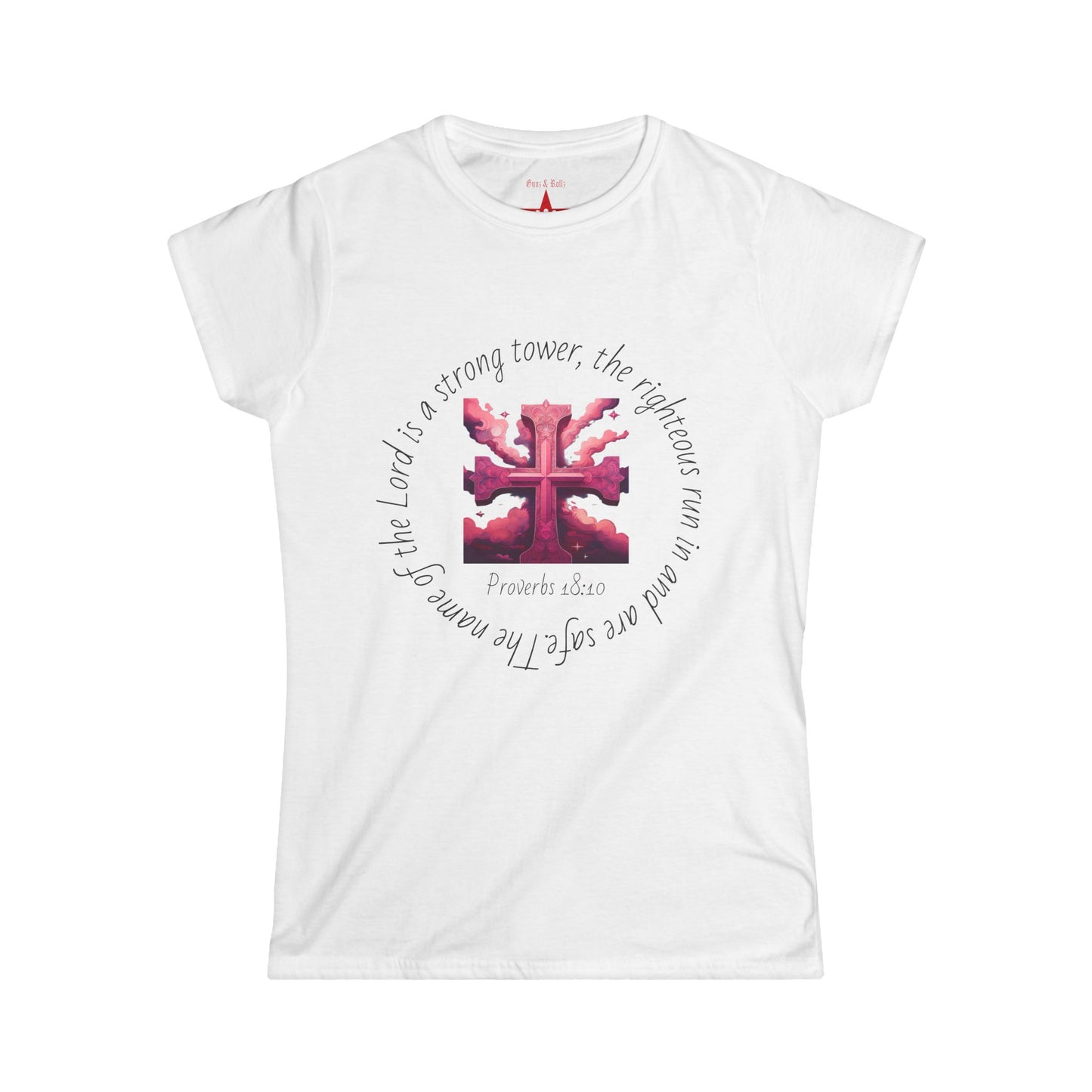 Jesus Cross Women’s Christian Tee – Faith-Inspired Softstyle Shirt, Stylish Gift for Believers