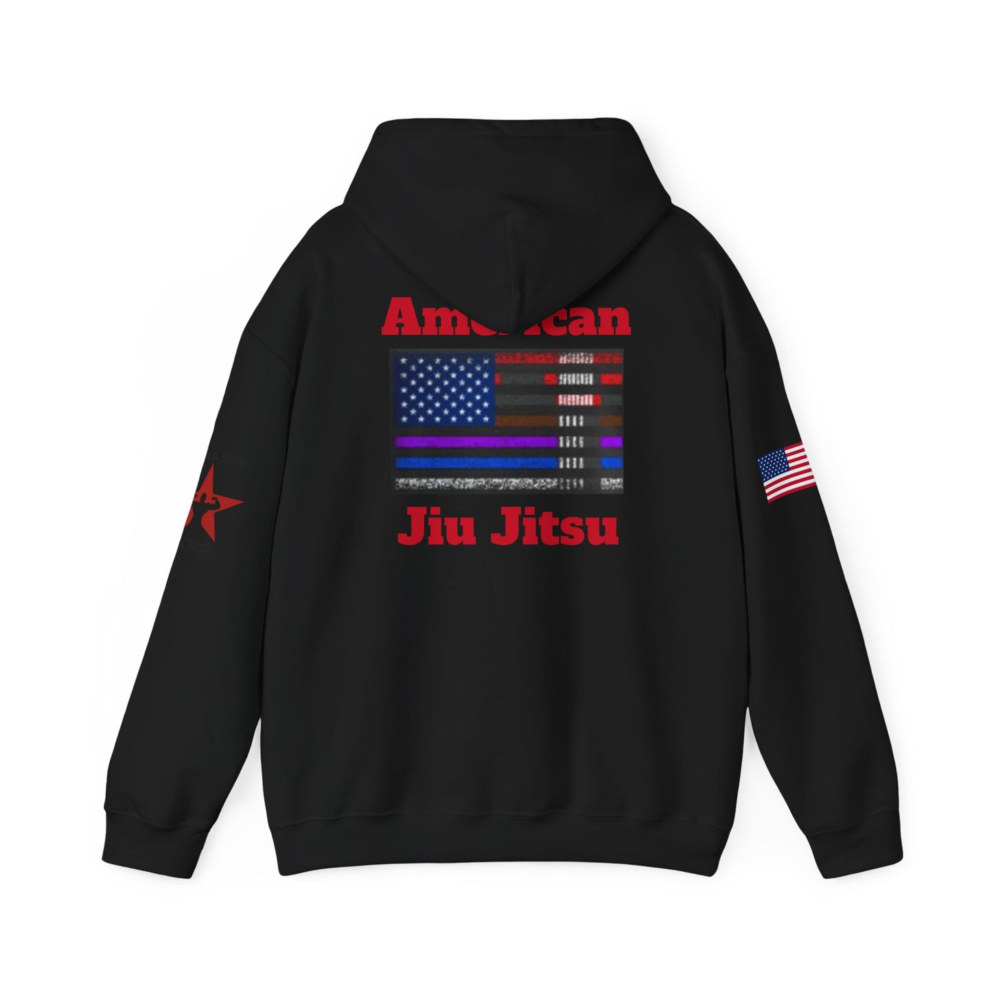 American Jiu Jitsu Unisex Hoodie – Patriotic Flag Sweatshirt for Everyday Comfort