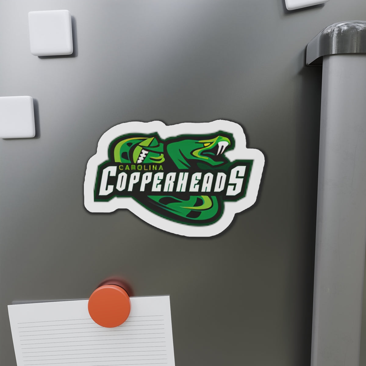Custom Die-Cut Sports Magnets, Carolina Copperheads Team Spirit Magnet, Refrigerator Magnet, Unique Gift for Sports Fans, Football Decor