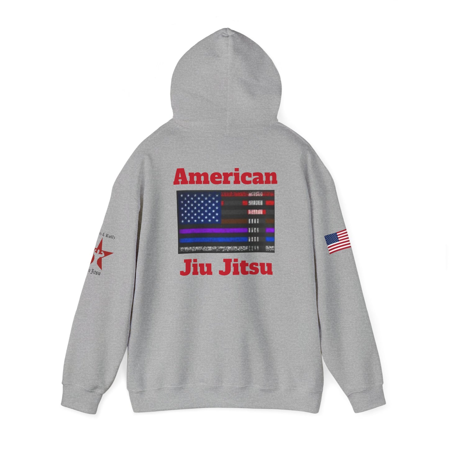 American Jiu Jitsu Unisex Hoodie – Patriotic Flag Sweatshirt for Everyday Comfort
