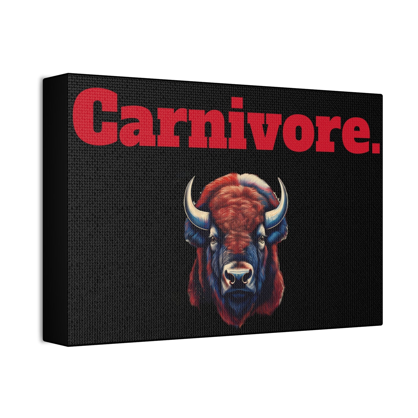 Carnivore Wall Art Canvas – Bold Bison Design for Meat Lovers | Unique Home & Man Cave Decor