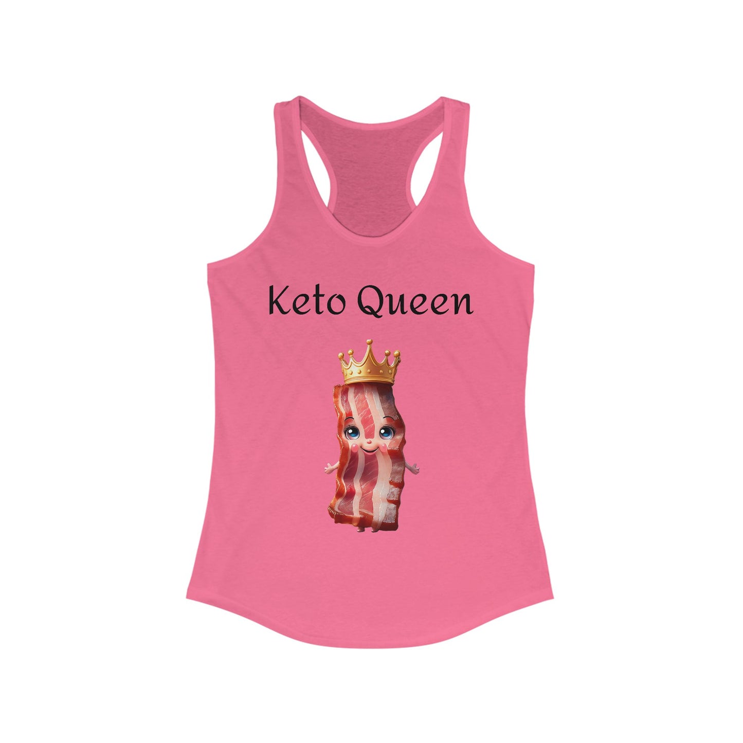 Keto Queen Women’s Racerback Tank Top – Fun Fitness & Foodie Workout Shirt | Lightweight Summer Gym Apparel