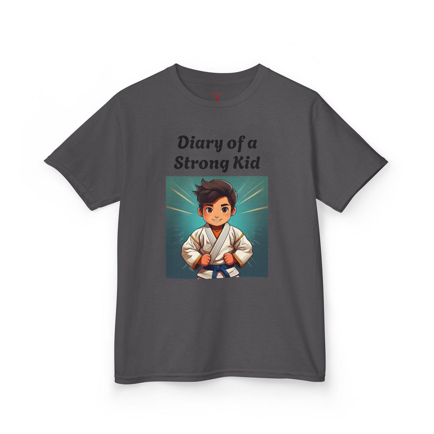 Kids Motivational Tee - Diary of a Strong Kid | No Wimps Around Here!