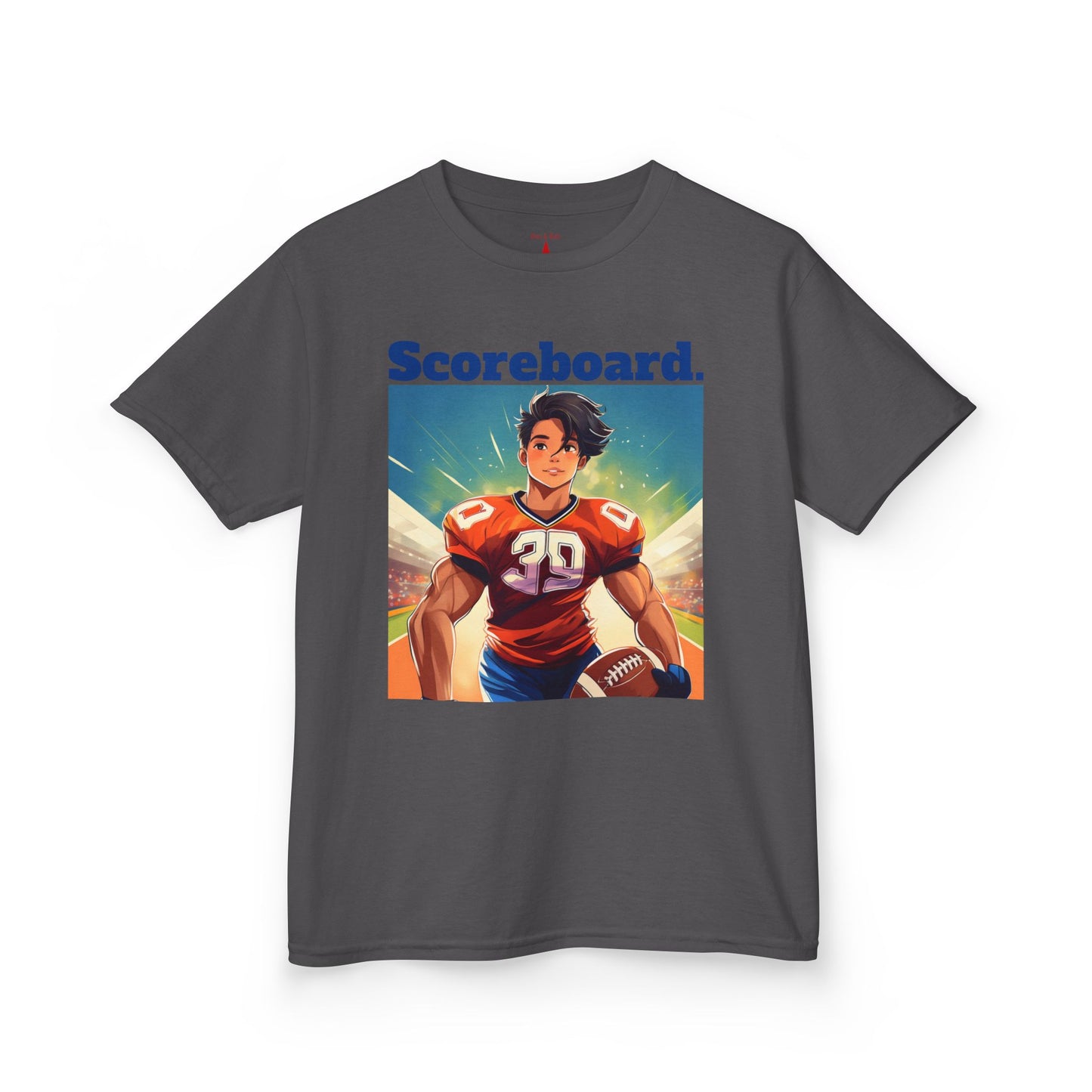 Kids Football “Scoreboard” T-Shirt – Graphic Sports Tee for Young Athletes | Soft Heavy Cotton Game Day Shirt