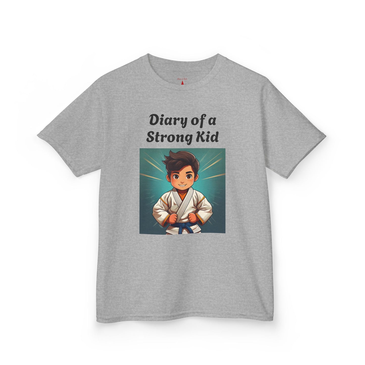 Kids Motivational Tee - Diary of a Strong Kid | No Wimps Around Here!
