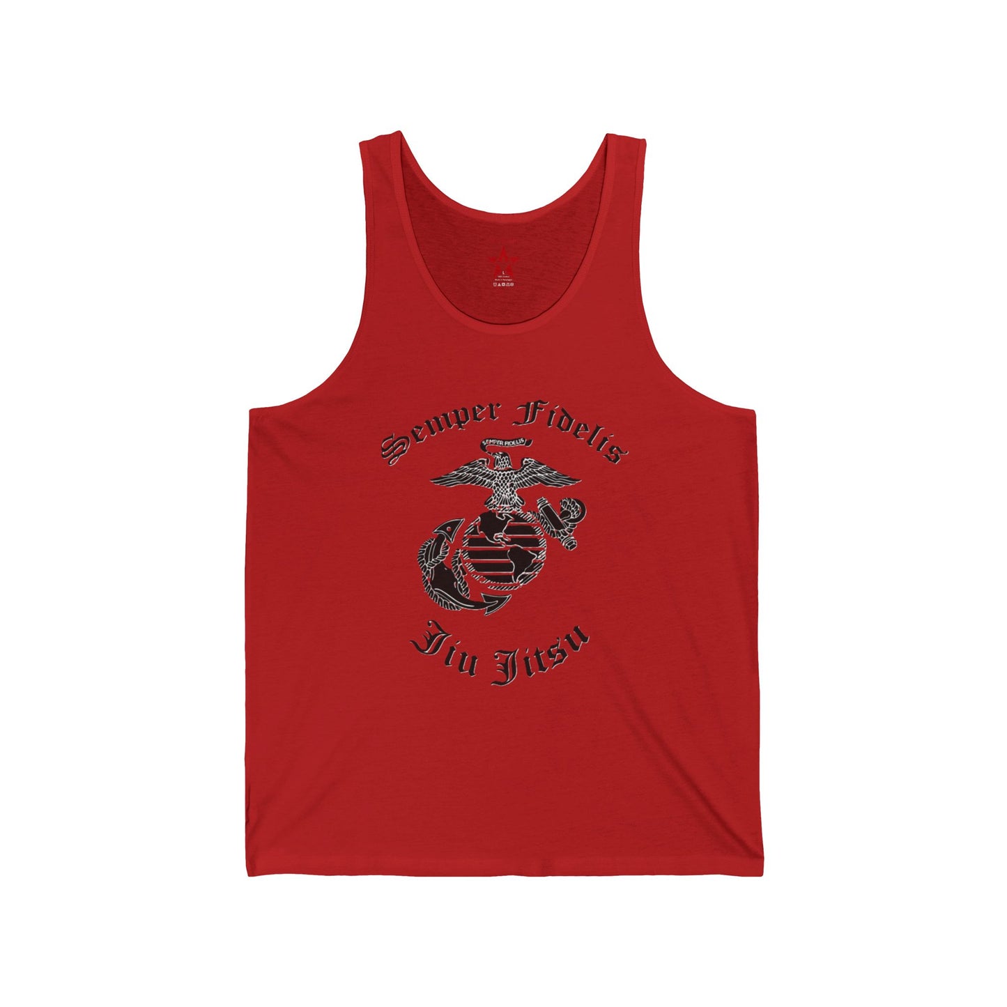 Semper Fidelis Jiu Jitsu Unisex Jersey Tank – Marine BJJ Training Shirt | Lightweight Summer Muscle Tee for Martial Arts Enthusiasts
