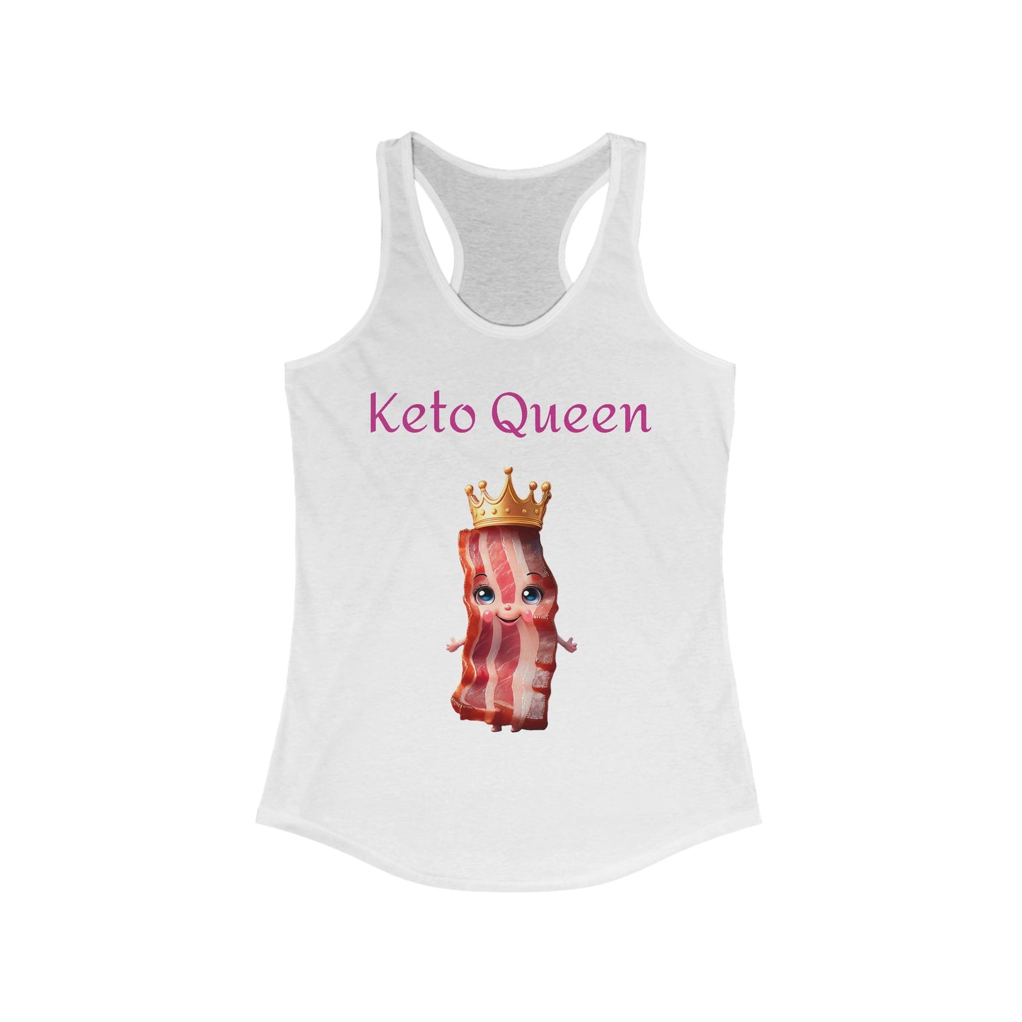 Keto Queen Women’s Racerback Tank Top – Fun Fitness & Foodie Workout Shirt | Lightweight Summer Gym Apparel