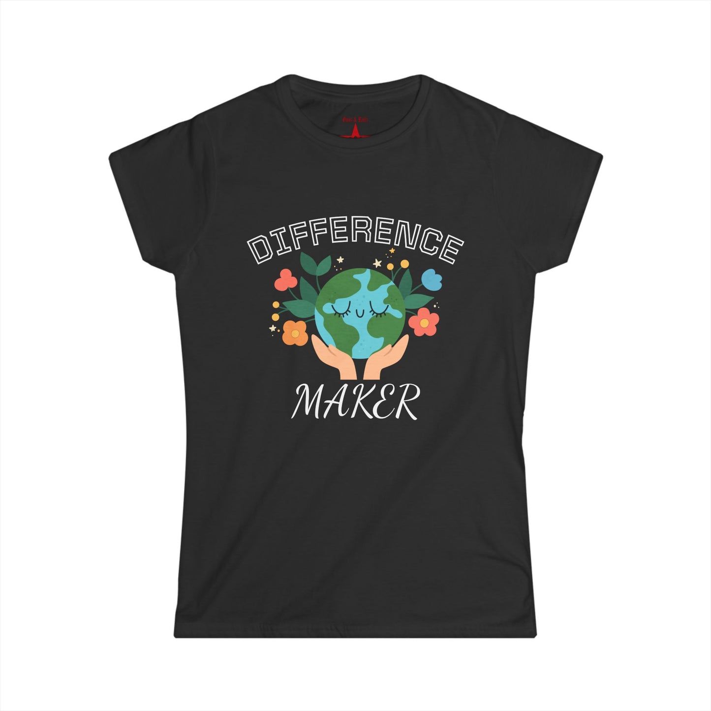 Eco-Friendly Difference Maker Tee | Women's Softstyle T-Shirt, Gifts for Earth Lovers, Sustainable Fashion, Environmental Awareness