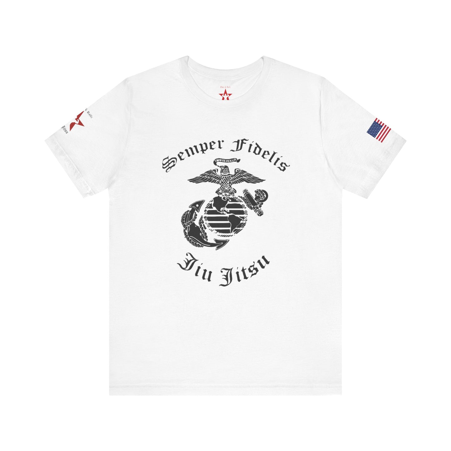 Semper Fidelis Jiu Jitsu Unisex Tee – Patriotic Short Sleeve Shirt | Comfortable BJJ & USMC Graphic T-Shirt