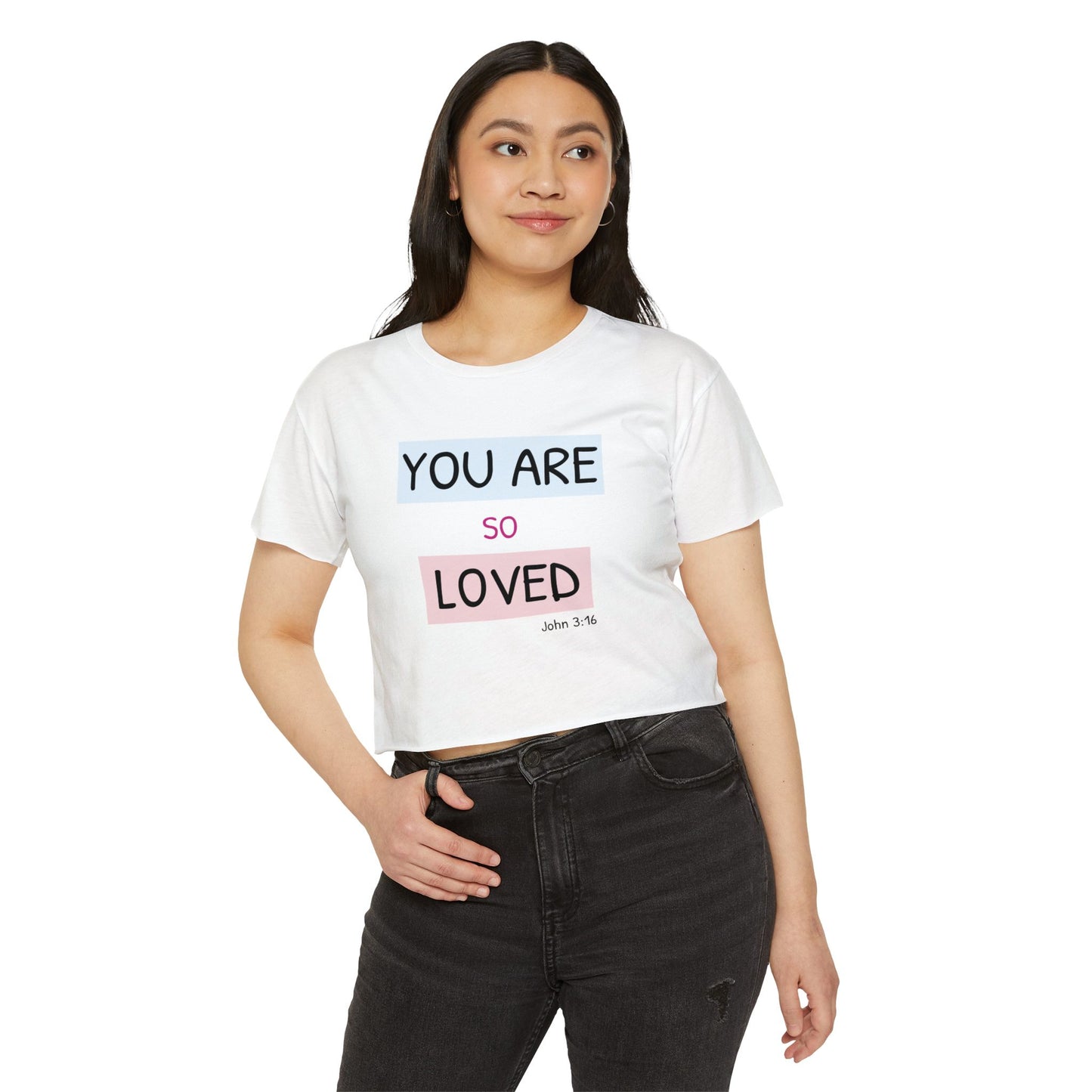 You Are Loved Women’s Christian Crop Top – Inspirational Praise Tee, Festival & Summer Gift