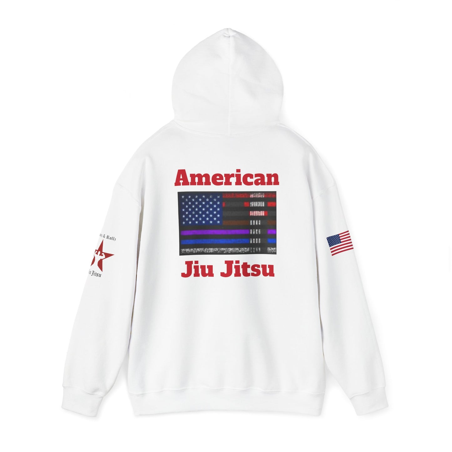 American Jiu Jitsu Unisex Hoodie – Patriotic Flag Sweatshirt for Everyday Comfort