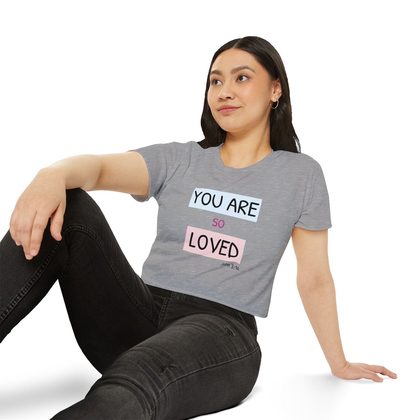 You Are Loved Women’s Christian Crop Top – Inspirational Praise Tee, Festival & Summer Gift