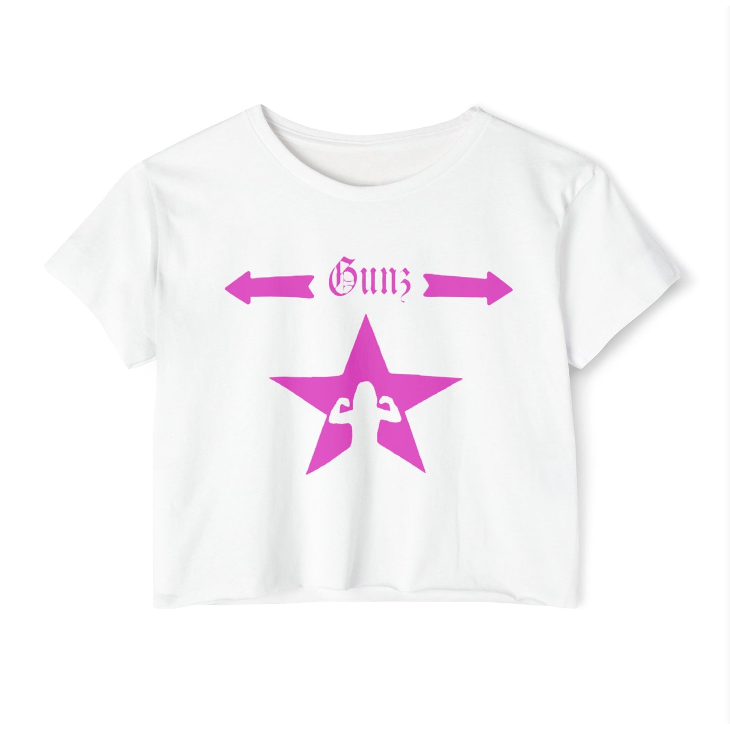 Women’s Pink Star Festival Crop Top – Trendy Music Lover’s Shirt | Stylish Summer Concert & Party Tee