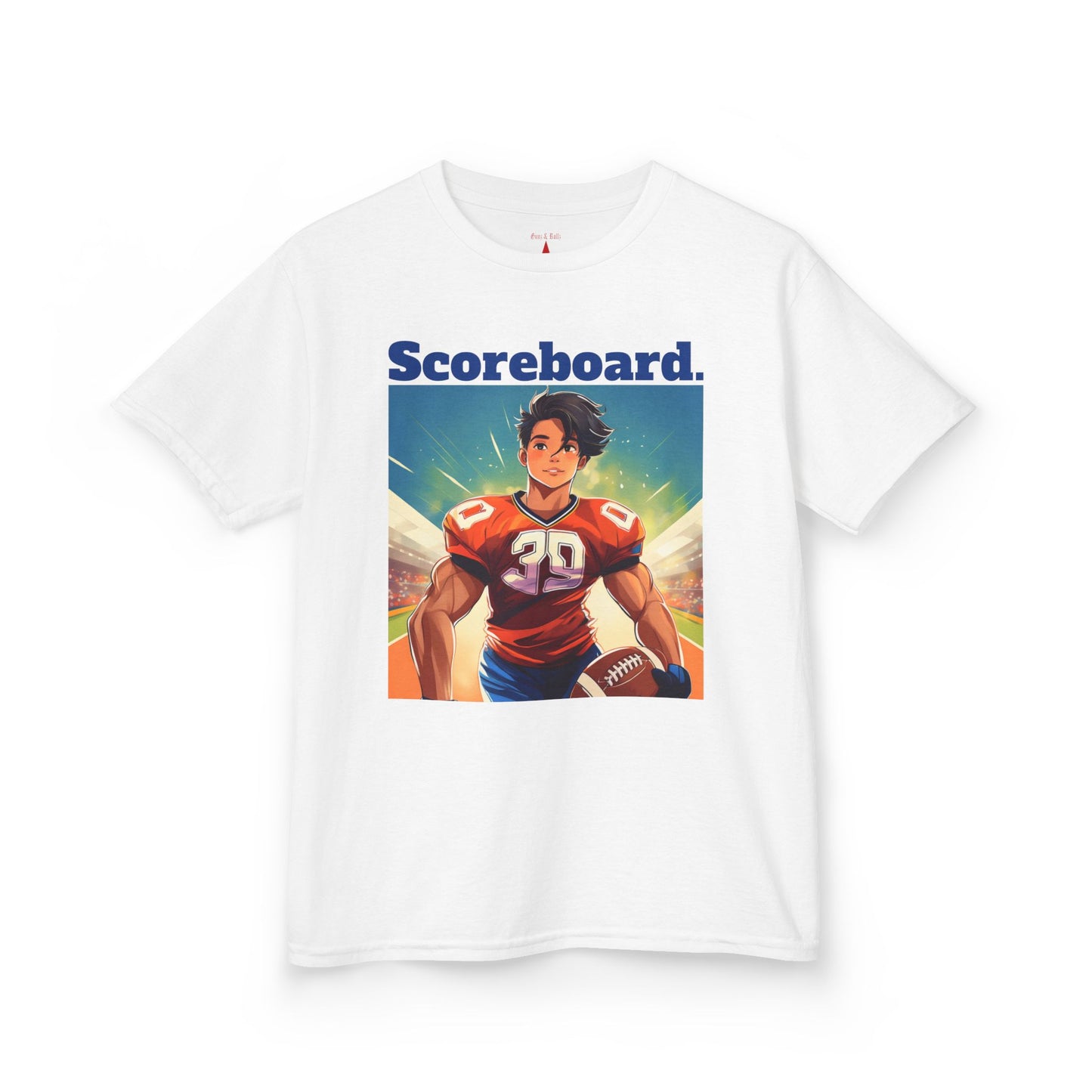 Kids Football “Scoreboard” T-Shirt – Graphic Sports Tee for Young Athletes | Soft Heavy Cotton Game Day Shirt