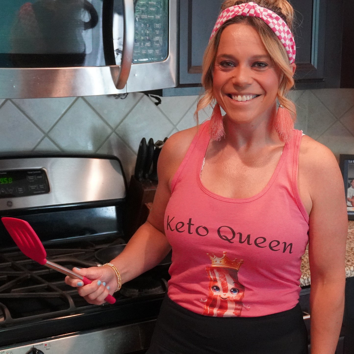 Keto Queen Women’s Racerback Tank Top – Fun Fitness & Foodie Workout Shirt | Lightweight Summer Gym Apparel