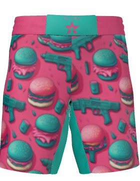 Gunz & Bunz Funky Pattern Kid’s Jiu Jitsu Shorts – Durable Youth BJJ Grappling Shorts | Cool Competition No-Gi Gear