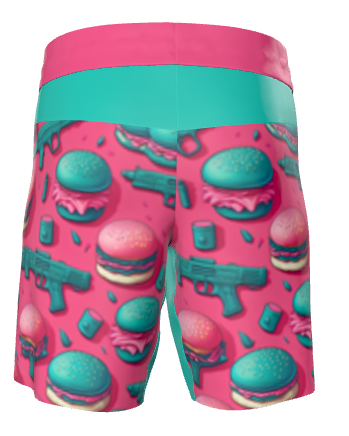 Gunz & Bunz Funky Pattern Kid’s Jiu Jitsu Shorts – Durable Youth BJJ Grappling Shorts | Cool Competition No-Gi Gear