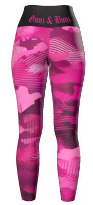 Gunz & Bunz Pink Camo Spatz – Women’s BJJ Leggings for Jiu Jitsu & MMA | Durable, Stylish Grappling Tights