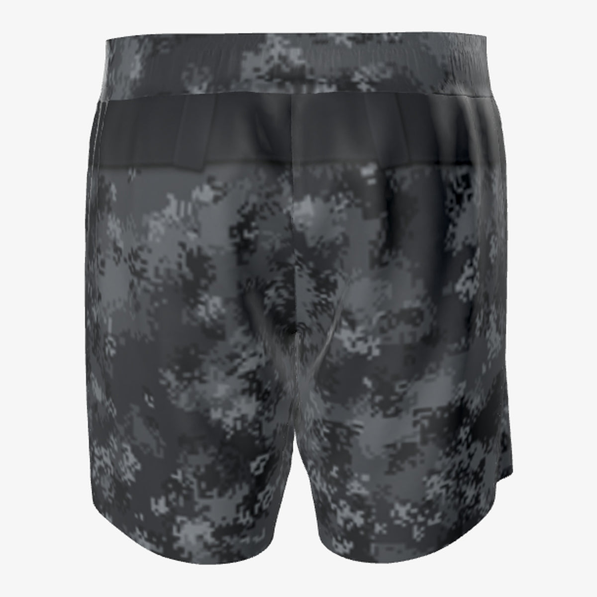 Men's S.W.A.T. Plate Carrier Black Camo jiu jitsu grappling shorts, back