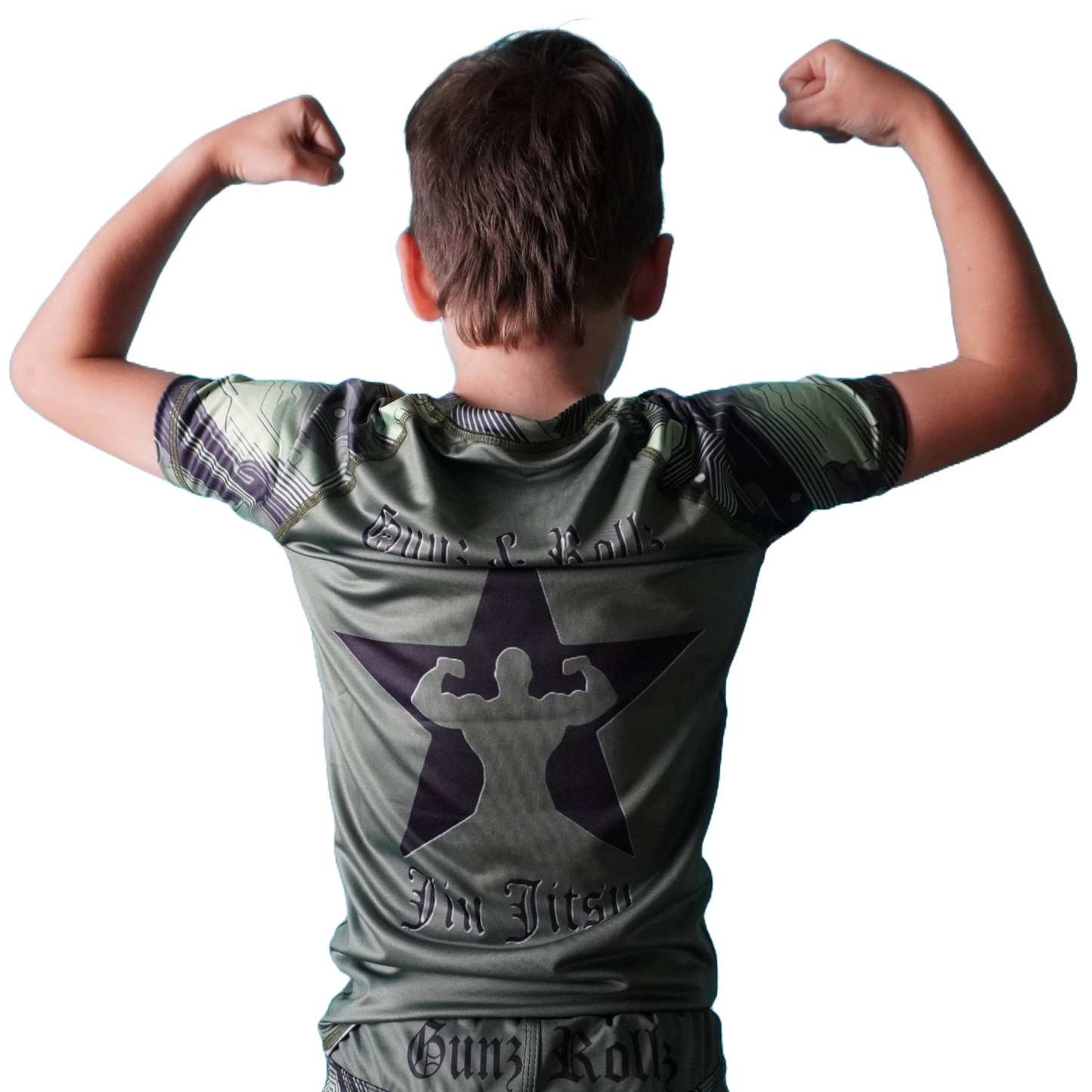 Kid’s Ranked Camo Rash Guard – Durable Youth BJJ No-Gi Shirt | Competition Martial Arts Gear