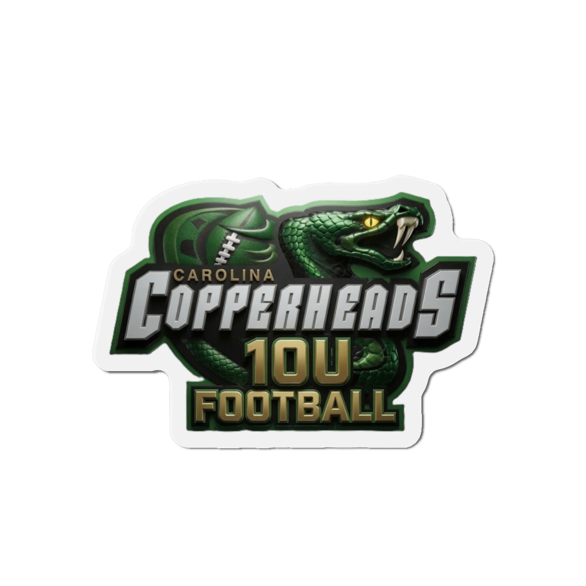 Custom Die-Cut Sports Magnets, Carolina Copperheads Team Spirit Magnet, Refrigerator Magnet, Unique Gift for Sports Fans, Football Decor