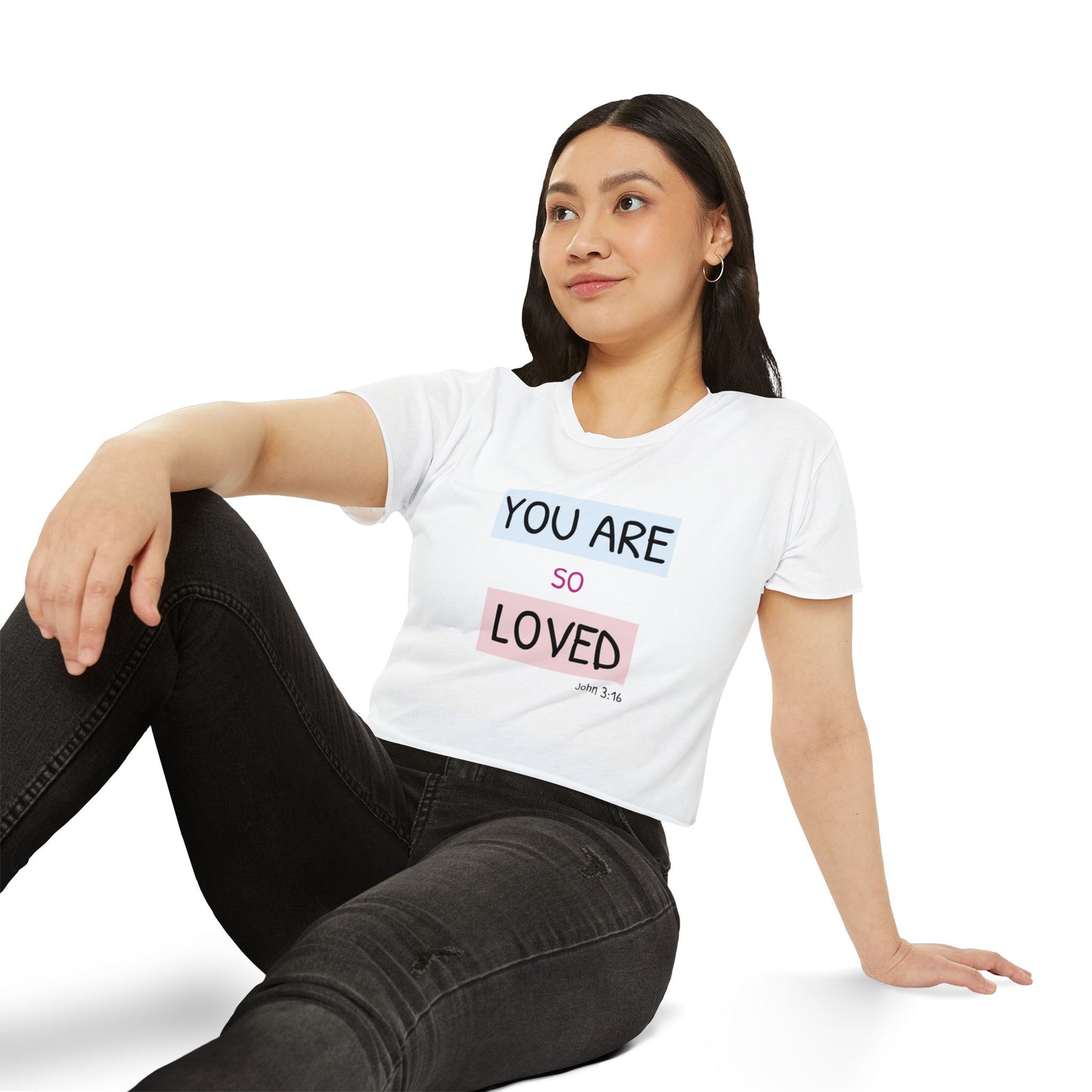 You Are Loved Women’s Christian Crop Top – Inspirational Praise Tee, Festival & Summer Gift