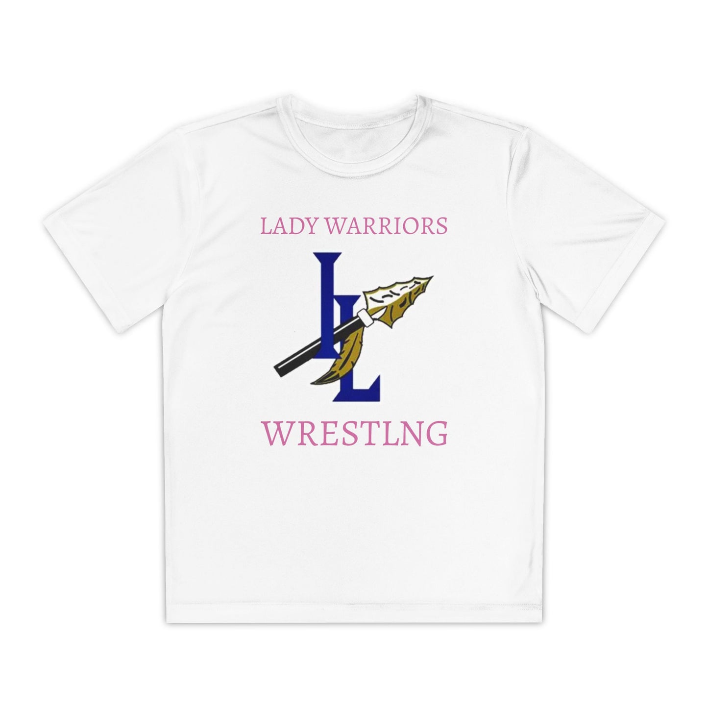 Lady Warriors Wrestling Youth Tee - Team Logo Youth Competitor Shirt