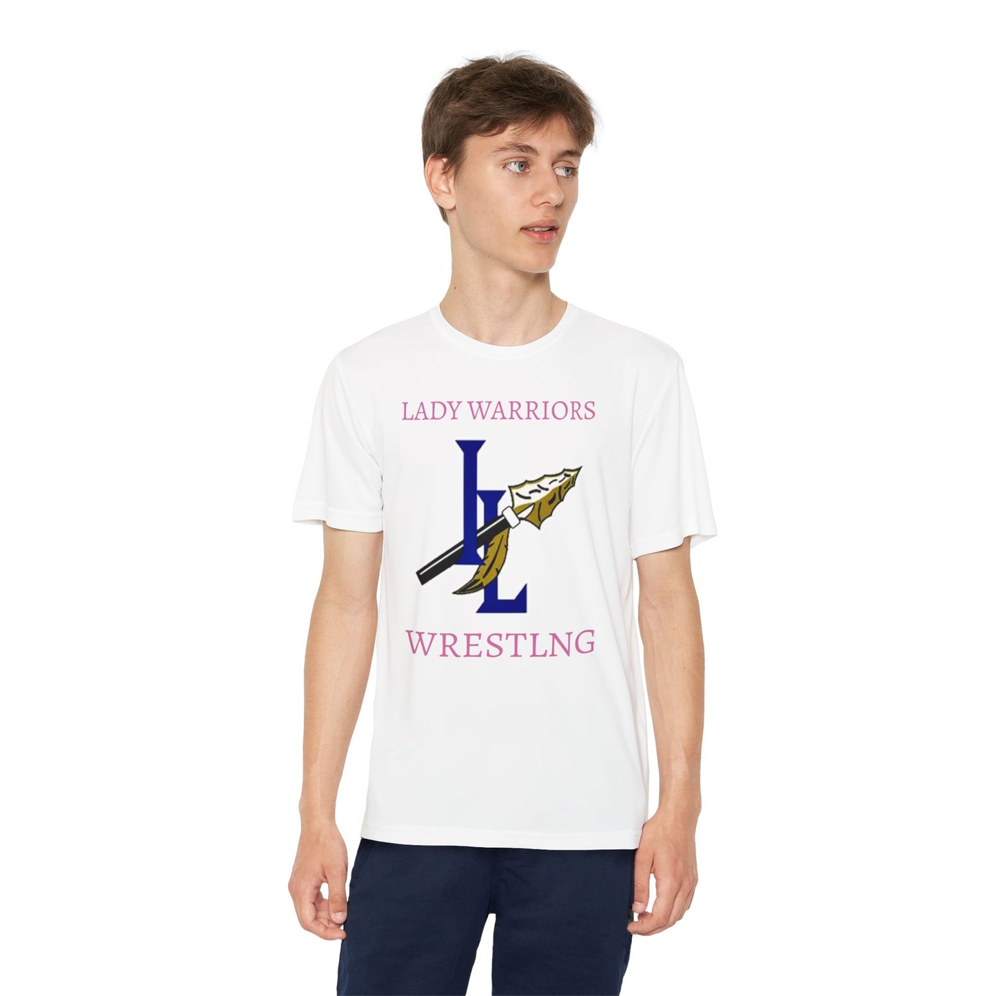 Lady Warriors Wrestling Youth Tee - Team Logo Youth Competitor Shirt