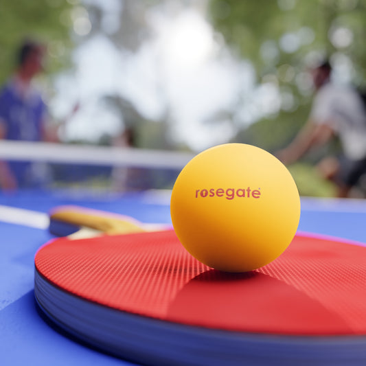 Rosegate Branded Table Tennis Balls — 6-Pack White Ping Pong Balls