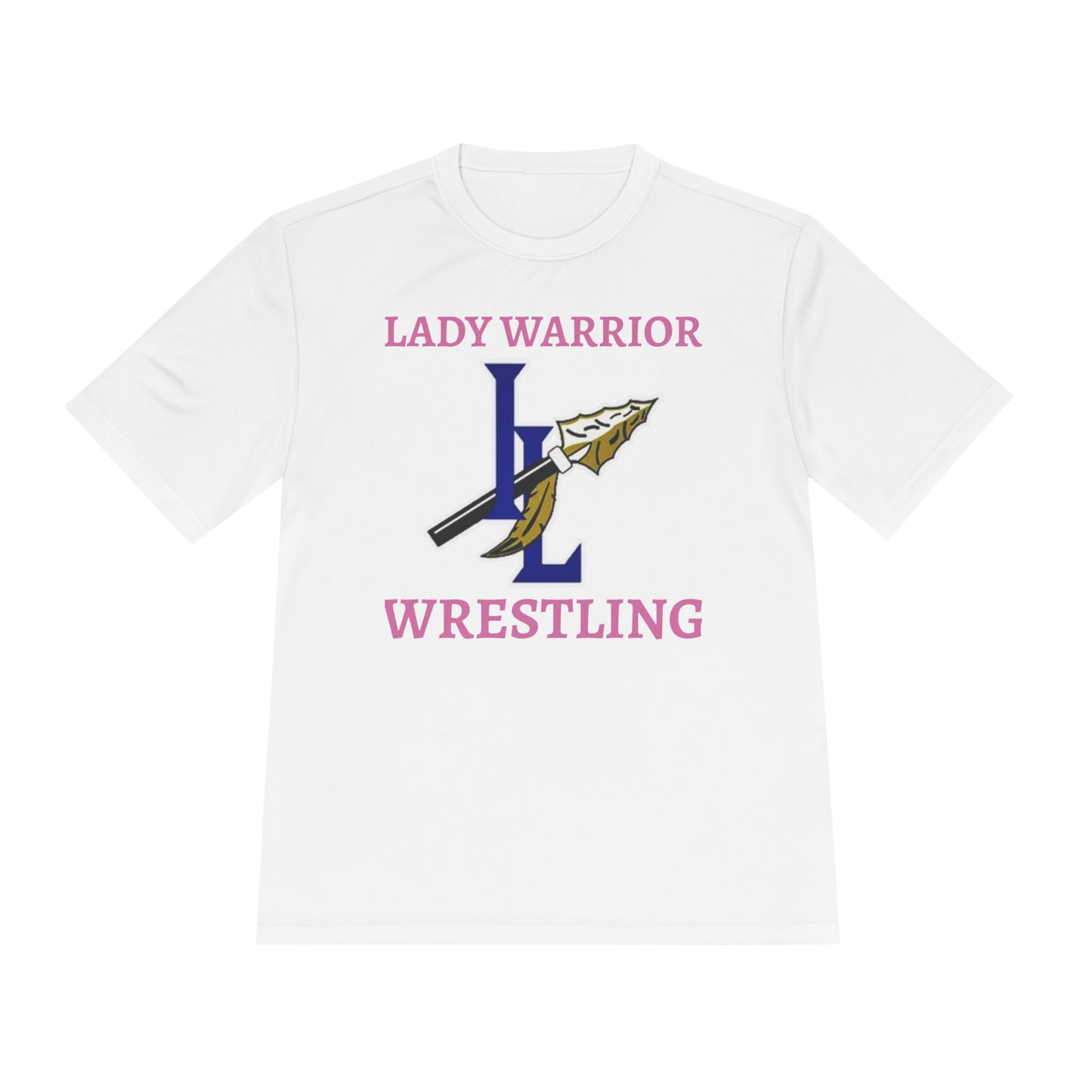 Lady Warrior Wrestling Tee — Girls' Wrestling Team Shirt with Spear Logo
