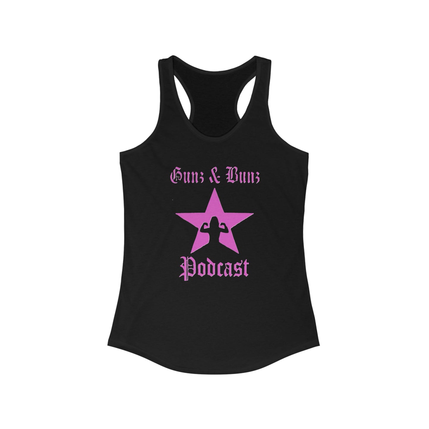 Gunz & Bunz Podcast Women's Racerback Tank Top - Ideal for Fitness Enthusiasts