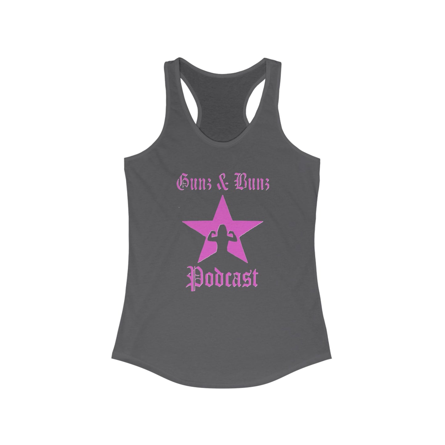 Gunz & Bunz Podcast Women's Racerback Tank Top - Ideal for Fitness Enthusiasts