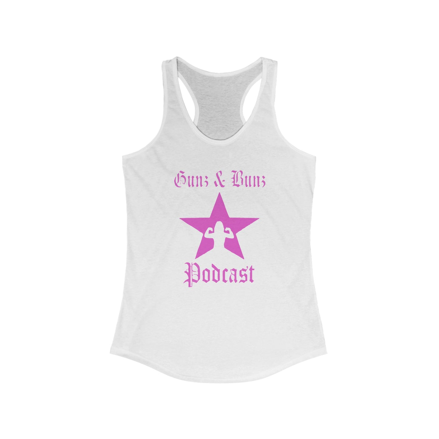 Gunz & Bunz Podcast Women's Racerback Tank Top - Ideal for Fitness Enthusiasts