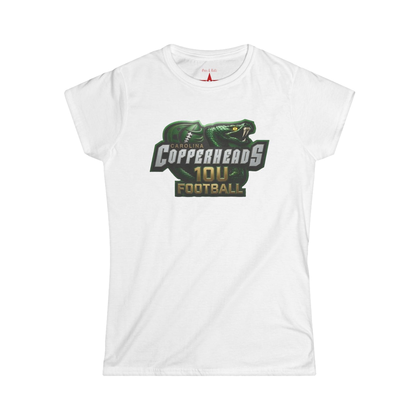 Copperheads Football Women's Softstyle Tee, Sporty Graphic Tee, Team Spirit Shirt, Game Day Outfit, Personalized Sportswear