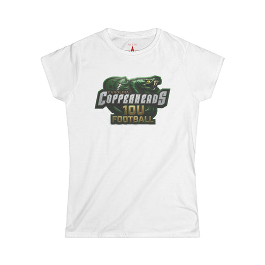 Copperheads Football Women's Softstyle Tee, Sporty Graphic Tee, Team Spirit Shirt, Game Day Outfit, Personalized Sportswear
