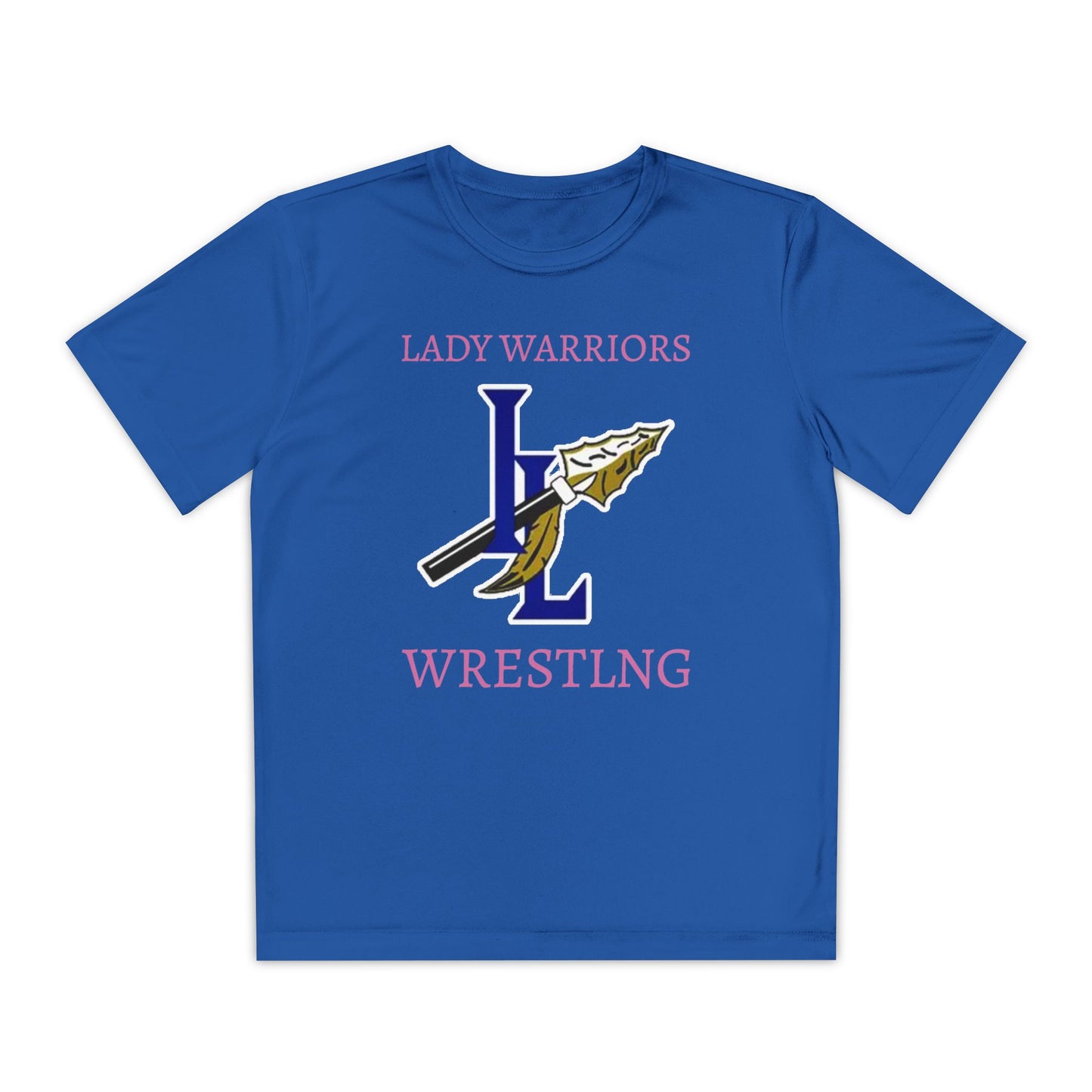 Lady Warriors Wrestling Youth Tee - Team Logo Youth Competitor Shirt