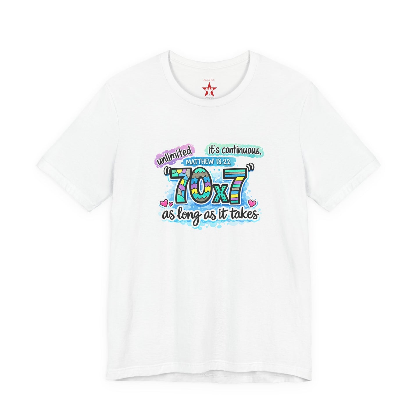 70x7 Faith Tee — Matthew 18:22 Inspirational Christian T‑Shirt