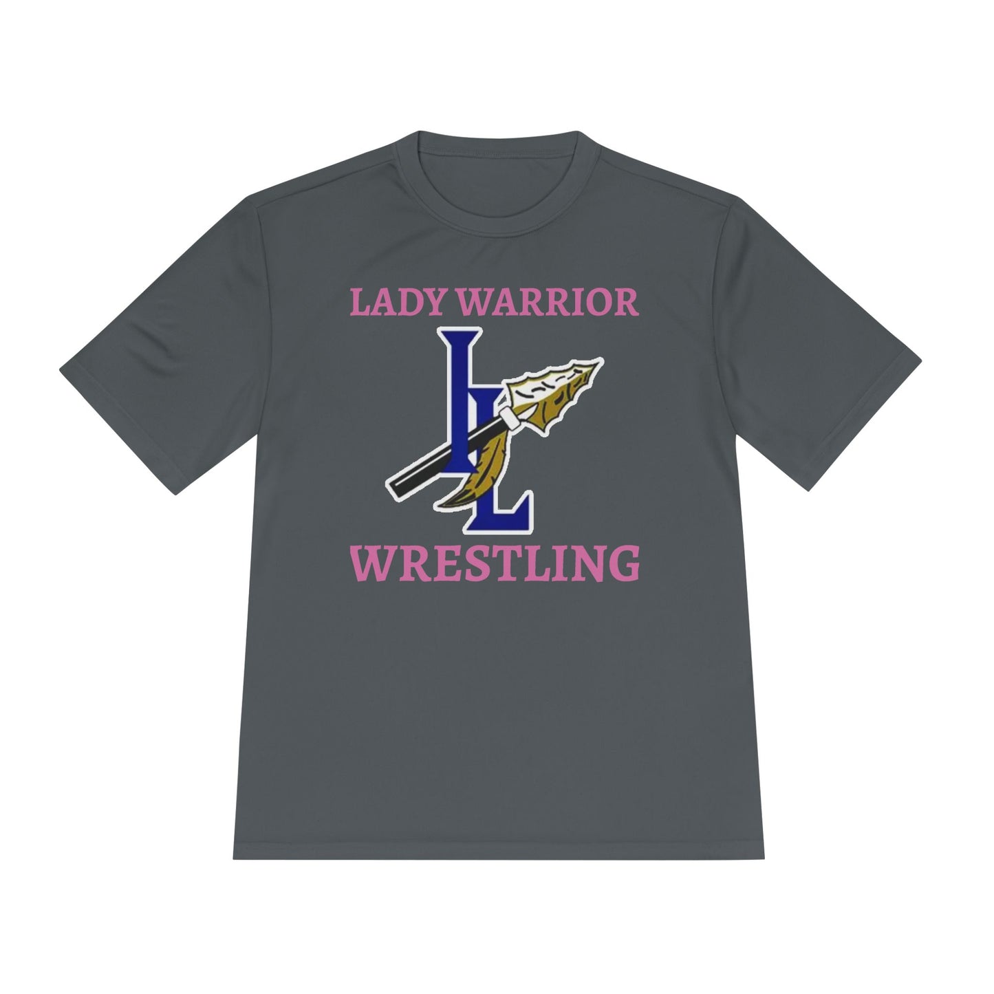 Lady Warrior Wrestling Tee — Girls' Wrestling Team Shirt with Spear Logo