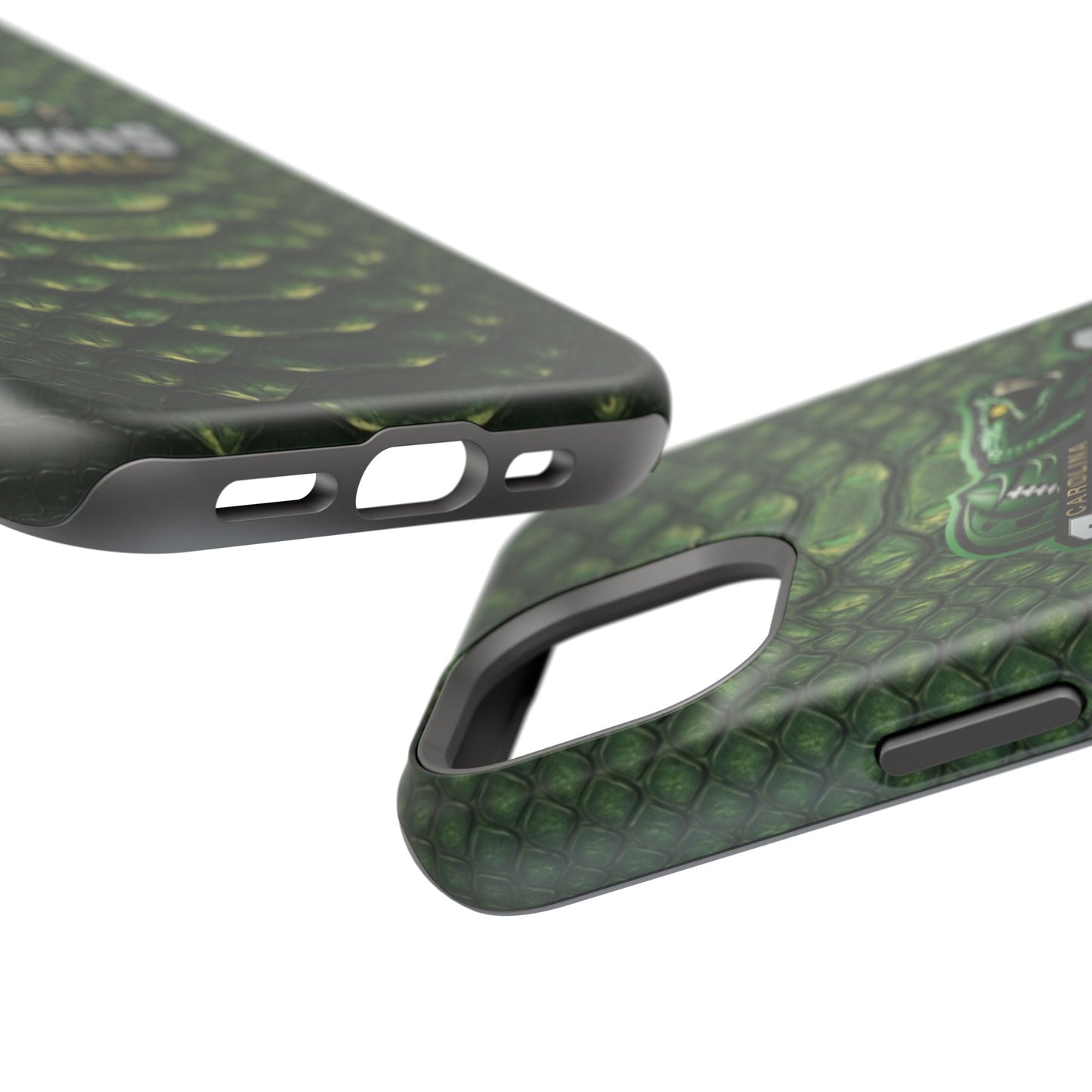 Copperheads Football Magnetic Impact-Resistant Phone Case — Green Snake Scale Design