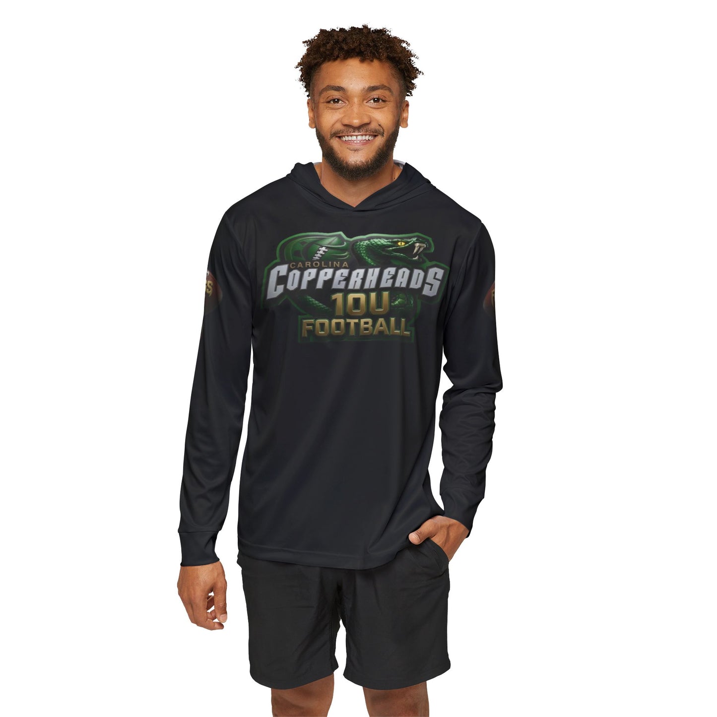 Copperheads 10U Football Warmup Hoodie — "Fangs Out" Team Pullover