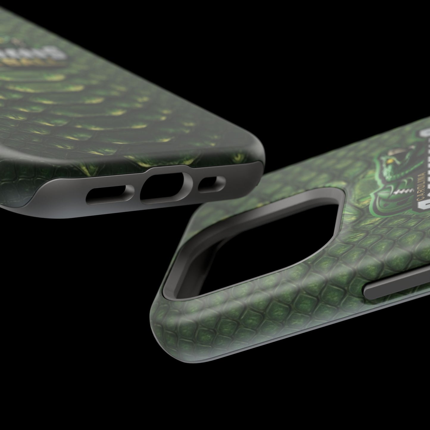 Copperheads Football Magnetic Impact-Resistant Phone Case — Green Snake Scale Design