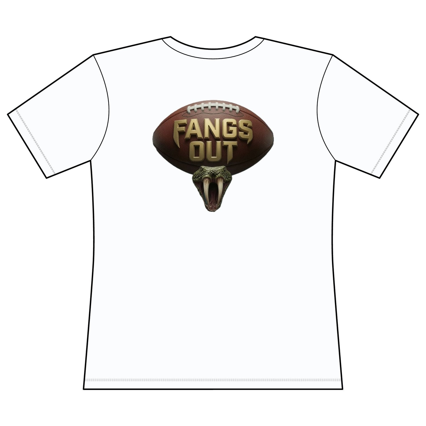 Copperheads Women's Football Tee — “Fangs Out” Performance Short Sleeve Shirt