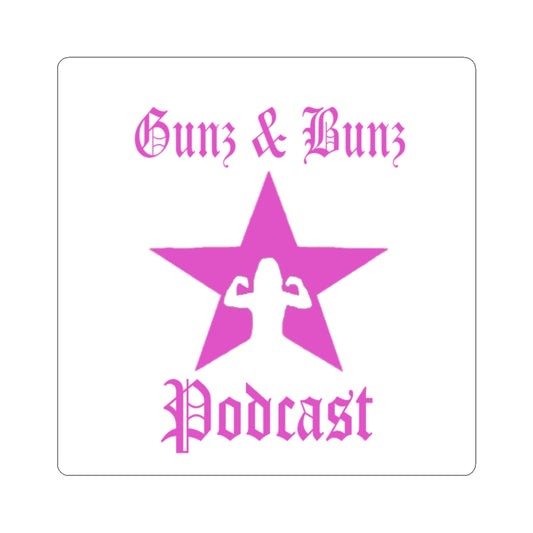 Gunz & Bunz Podcast Stickers - Fun & Fierce Die-Cut Vinyl for Laptop, Water Bottles, & More