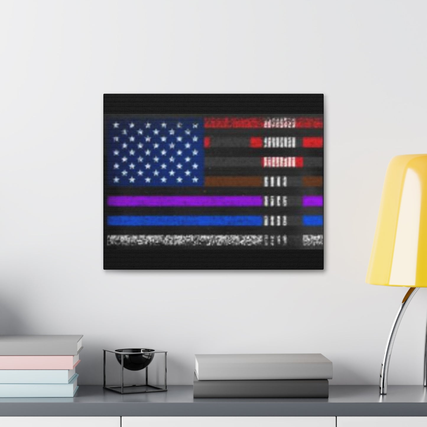 Patriotic Jiu Jitsu Canvas Wall Art – Distressed American Flag Decor | Martial Arts Home & Gym Accent