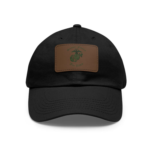 Marine Corps Jiu Jitsu Dad Hat – Leather Patch Unisex Cap | BJJ & Military Gift, Everyday Casual Accessory