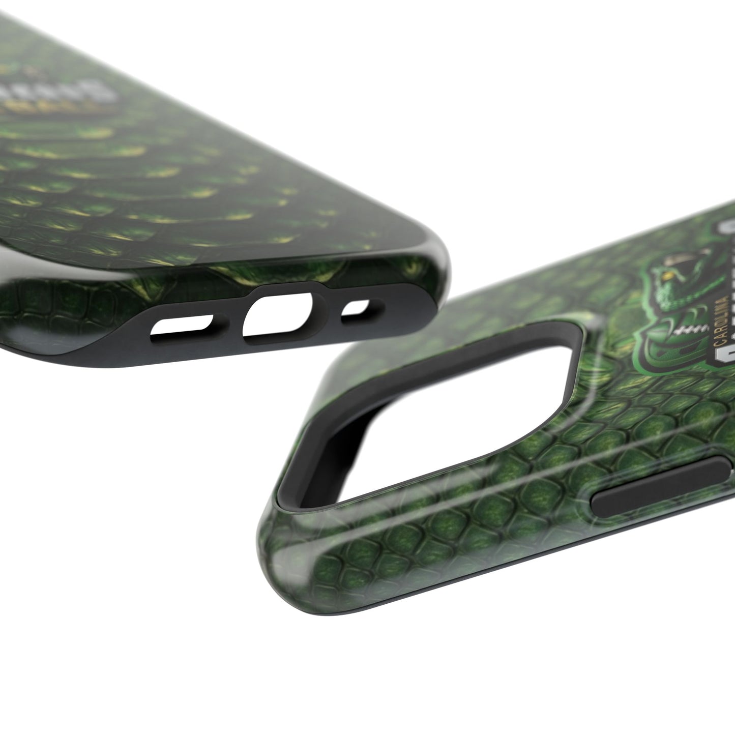 Copperheads Football Magnetic Impact-Resistant Phone Case — Green Snake Scale Design